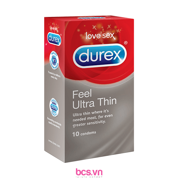 Bcs Durex Ultra Thin Feel thiết kế siêu mỏng (10 chiếc)