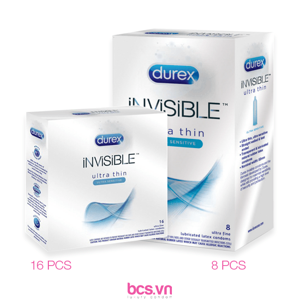 Bcs Durex Invisible Extra Thin mềm mại (10 chiếc)
