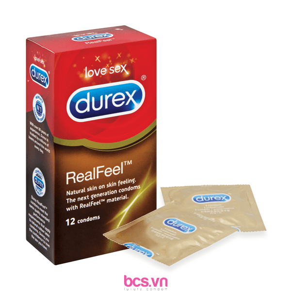 Bcs Durex Real Feel cao cấp siêu mỏng (12 chiếc)