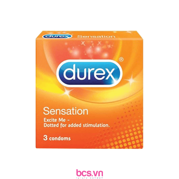 Bao cao su Durex Sensation có gân, gai và các hạt nổi li ti