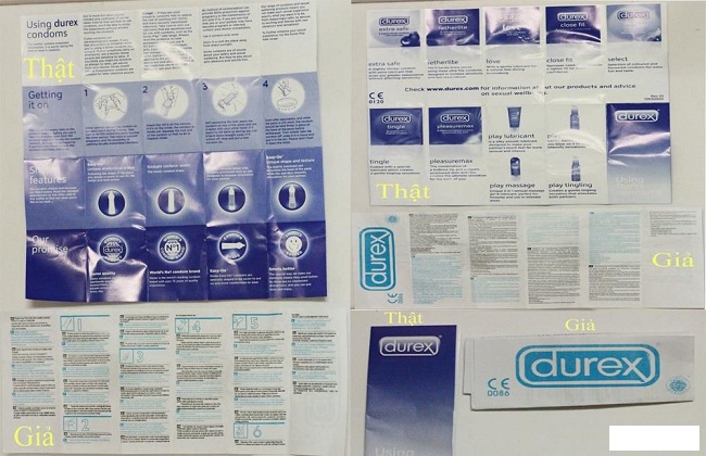 phân biệt bao cao su durex